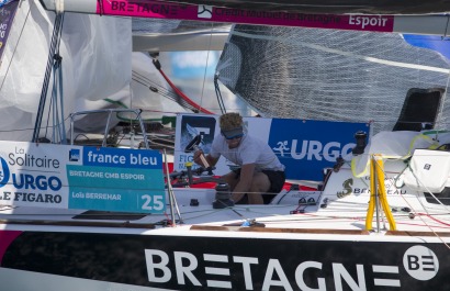 Depart de la 2eme etape de la Solitaire URGO Le Figaro 2018 entre Saint Brieuc et Ria de Muros - Saint Brieuc le 02/09/2018