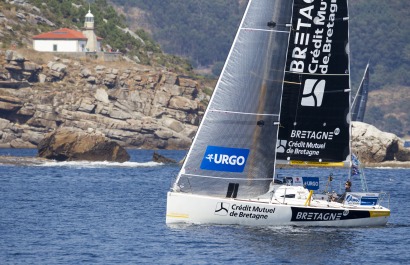 Depart de la 3eme etape de la Solitaire URGO Le Figaro 2018 entre Portosin (Esp) et Saint Gilles Croix de Vie - le 08/09/2018