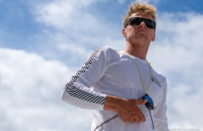 Loïs Berrehar, Skipper du Figaro Bretagne CMB Performance, le 24 mai 2019, photo © Jean-Marie LIOT