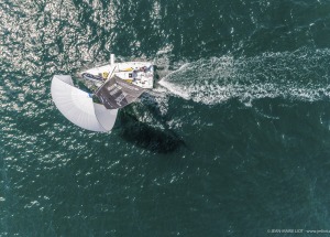Loïs Berrehar, Skipper du Figaro Bretagne CMB Performance, le 24 mai 2019, photo © Jean-Marie LIOT