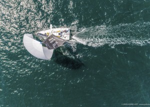 Loïs Berrehar, Skipper du Figaro Bretagne CMB Performance, le 24 mai 2019, photo © Jean-Marie LIOT