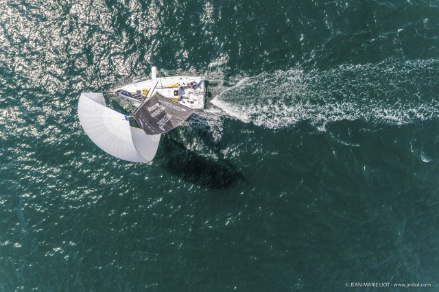 Loïs Berrehar, Skipper du Figaro Bretagne CMB Performance, le 24 mai 2019, photo © Jean-Marie LIOT