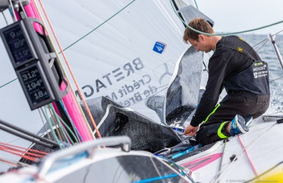 TOM LAPERCHE, Skipper du Figaro Bretagne CMB Espoir, le 24 mai 2019, photo © Jean-Marie LIOT