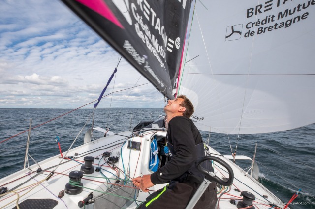 TOM LAPERCHE, Skipper du Figaro Bretagne CMB Espoir, le 24 mai 2019, photo © Jean-Marie LIOT