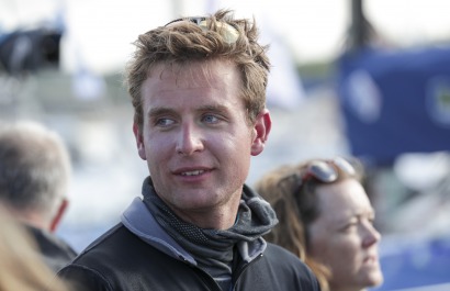 Tom Laperche, skipper de Bretagne CMB Espoir, 18eme de la 2eme étape de la Solitaire Urgo Le Figaro 2019 - en mer le 12/06/2019