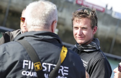 Tom Laperche, skipper de Bretagne CMB Espoir, 18eme de la 2eme étape de la Solitaire Urgo Le Figaro 2019 - en mer le 12/06/2019