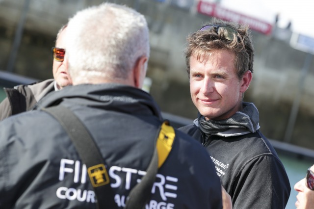 Tom Laperche, skipper de Bretagne CMB Espoir, 18eme de la 2eme étape de la Solitaire Urgo Le Figaro 2019 - en mer le 12/06/2019