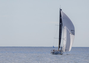 Lois Berrehar (Team Bretagne CMB Performance) lors de la 1ere etape de la Solitaire du Figaro - le 31/08/2020