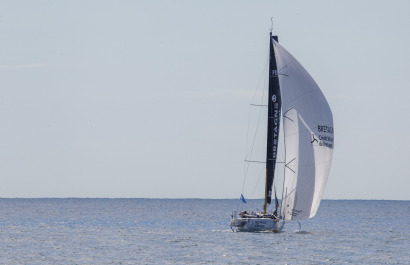 Lois Berrehar (Team Bretagne CMB Performance) lors de la 1ere etape de la Solitaire du Figaro - le 31/08/2020