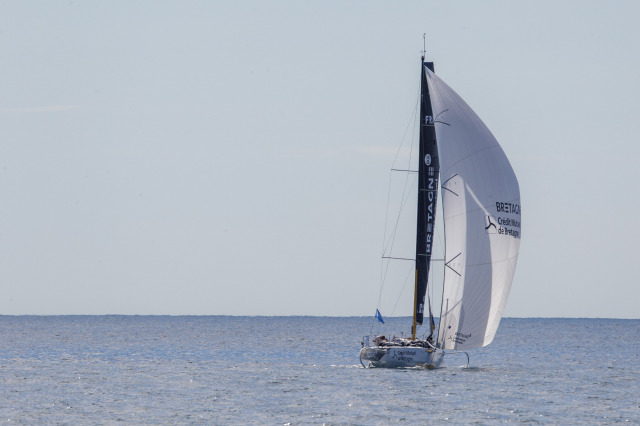 Lois Berrehar (Team Bretagne CMB Performance) lors de la 1ere etape de la Solitaire du Figaro - le 31/08/2020