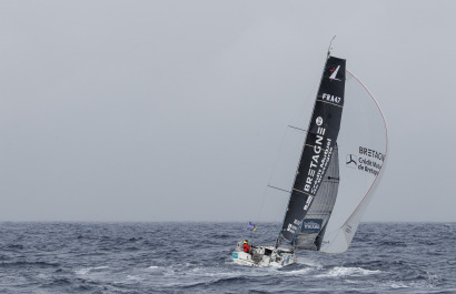 Elodie Bonafous (Team Bretagne CMB Oceane) lors de la 1ere etape de la Solitaire du Figaro - le 01/09/2020