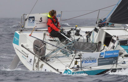 Elodie Bonafous (Team Bretagne CMB Oceane) lors de la 1ere etape de la Solitaire du Figaro - le 01/09/2020