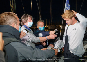 Lois Berrehar (Bretagne CMB Performance) 2eme de la 1ere etape de la Solitaire du Figaro - Saint Quay Portrieux le 03/09/2020