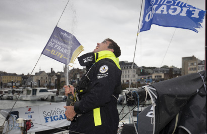 Photos de l'arricée de la 2ème étape de la Solitaire du Figaro 2021 à Fécamp