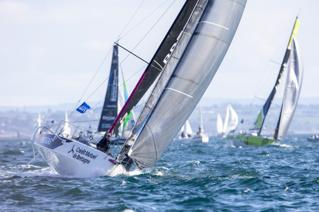 Photos du départ de la 4 ème étape de la Solitaire du Figaro 2021 à Roscoff