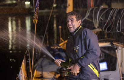 Gaston Morvan, skipper du Figaro Bretagne CMB Espoir, 13eme de la 4eme etape de la Solitaire du Figaro 2021 entre Roscoff et Sai