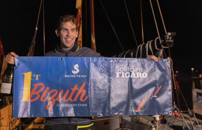 Gaston Morvan, skipper du Figaro Bretagne CMB Espoir, 13eme de la 4eme etape de la Solitaire du Figaro 2021 entre Roscoff et Sai