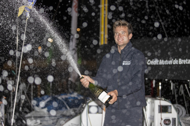 Tom Laperche, skipper du Figaro Bretagne CMB Performance, 3eme de la Solitaire du Figaro 2021 - Saint Nazaire le 16/09/2021